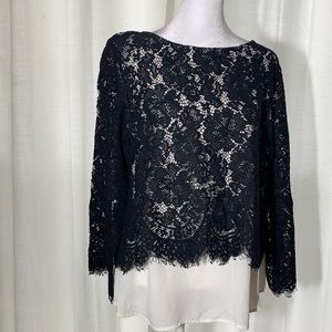 Banana Republic Lace Overlayed Top